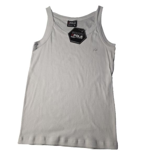 XL South‎ Pole White Ladies Ribbed T-shirt NWT Pit to Pit 17" Length 27 - Picture 1 of 4
